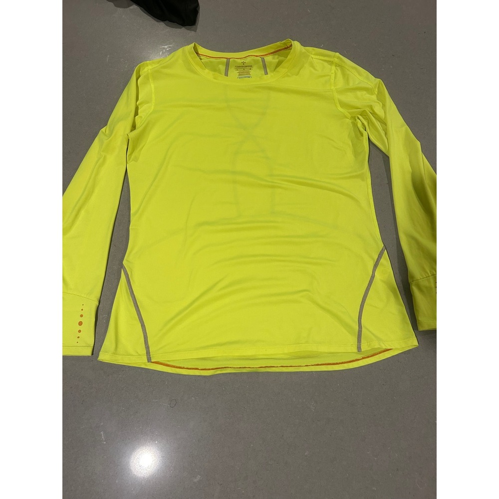 Tommie Copper Long Sleeve Athletic Shirt‎ Yellow Cool Copper Fabric Size L